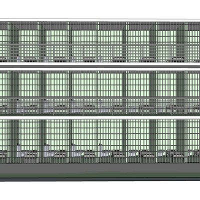现代监狱牢房su模型