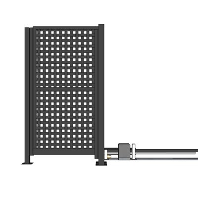 现代铁艺护墙板su模型