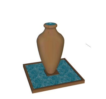 简欧水景装饰品su模型