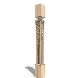 欧式罗马柱su模型