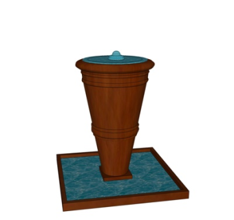 简欧水景装饰品su模型