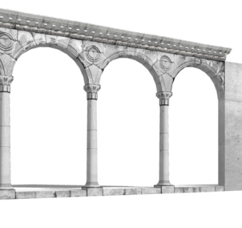 欧式罗马柱su模型