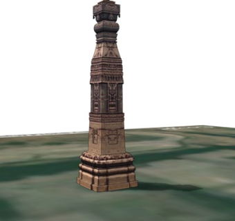 东南亚柱子su模型