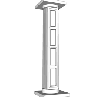 欧式罗马柱su模型