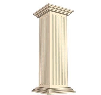 欧式罗马柱su模型