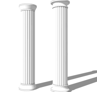 欧式罗马柱su模型