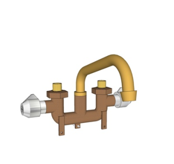 现代水龙头su模型