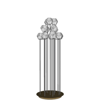 现代装饰落地灯su模型