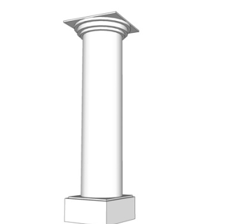 简欧罗马柱su模型