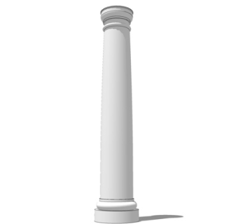 简欧罗马柱su模型