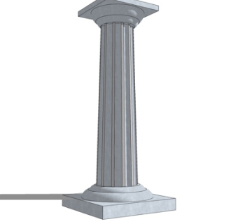 欧式罗马柱su模型