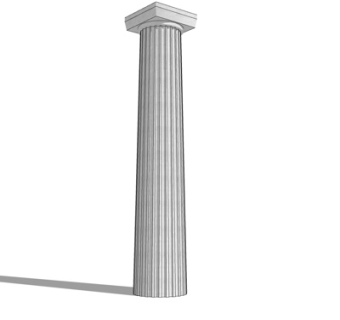 欧式罗马柱su模型