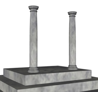 欧式罗马柱su模型