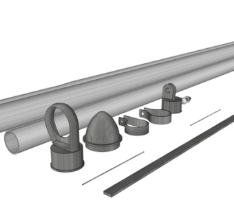 现代五金件su模型