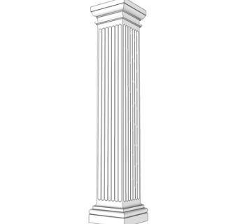 欧式罗马柱su模型