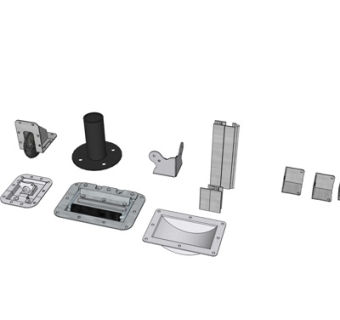 现代五金件su模型