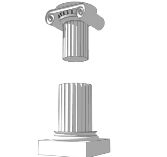 欧式罗马柱su模型