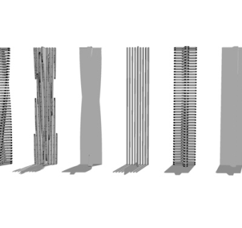 现代柱子su模型