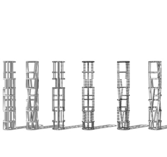 现代柱子su模型
