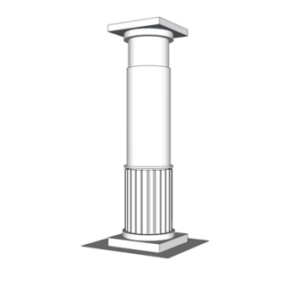 简欧罗马柱su模型