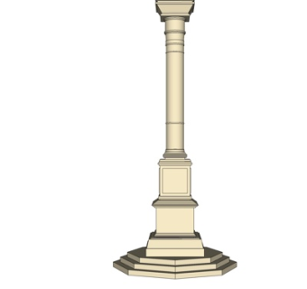 欧式罗马柱su模型