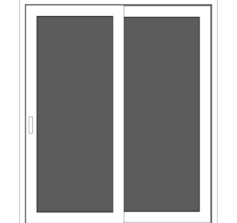 现代玻璃推拉门su模型