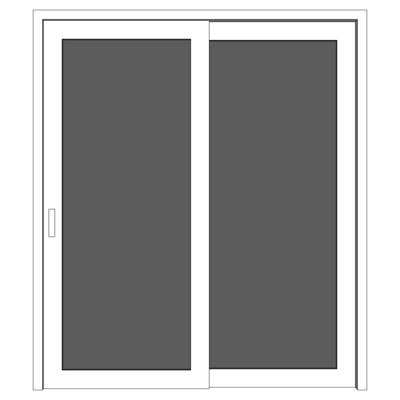现代玻璃推拉门su模型