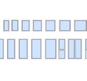 现代窗户su模型
