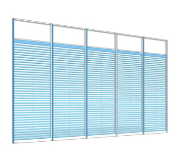 现代百叶窗帘su模型