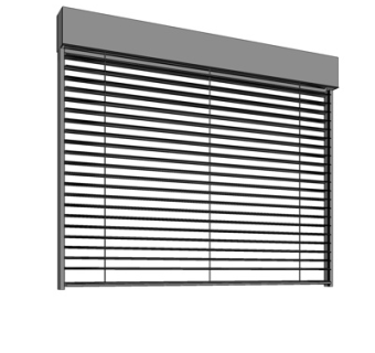 现代百叶窗帘su模型