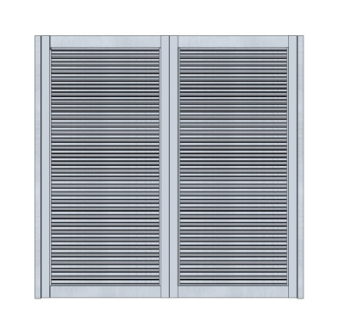 新中式百叶窗su模型