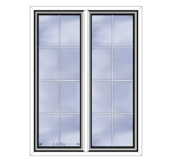 简欧窗户su模型