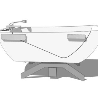 现代铁艺洗手台盆su模型