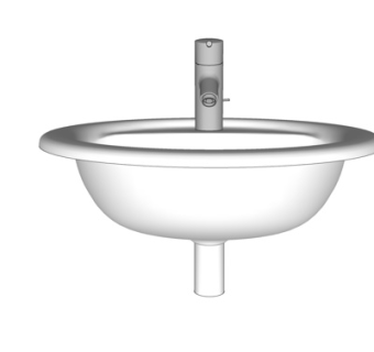 现代陶瓷洗手盆su模型