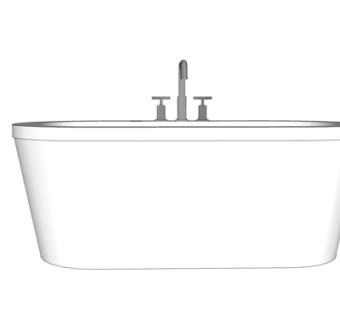 现代陶瓷洗手盆su模型