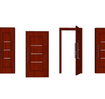 现代单开门组合su模型