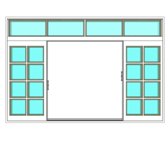 现代玻璃推拉门su模型