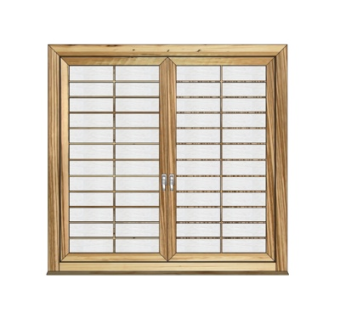 现代实木窗户su模型