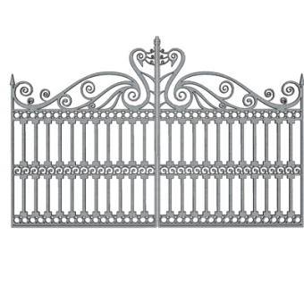 欧式铁艺庭院大门su模型