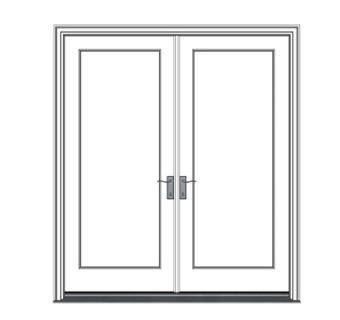 现代实木双开门su模型