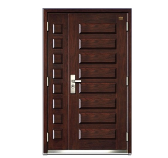 后现代实木平开门su模型