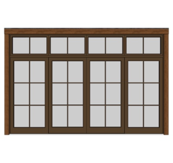 现代实木窗户su模型