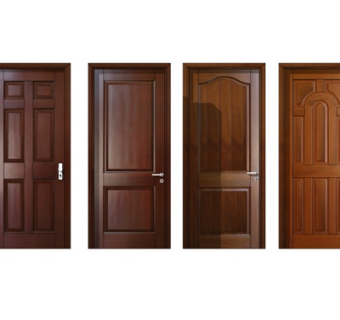 欧式实木单开门su模型