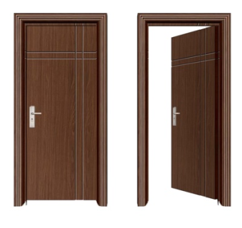 现代实木平开门su模型