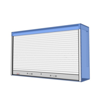 现代铁艺卷闸门su模型