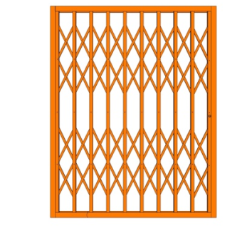 现代铁艺推拉门su模型