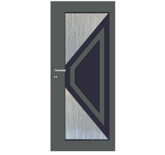 现代实木单开门su模型