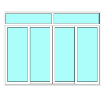 现代玻璃推拉窗su模型
