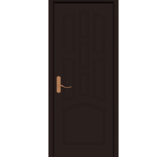 现代实木单开门su模型