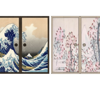 现代冰雪推拉窗su模型